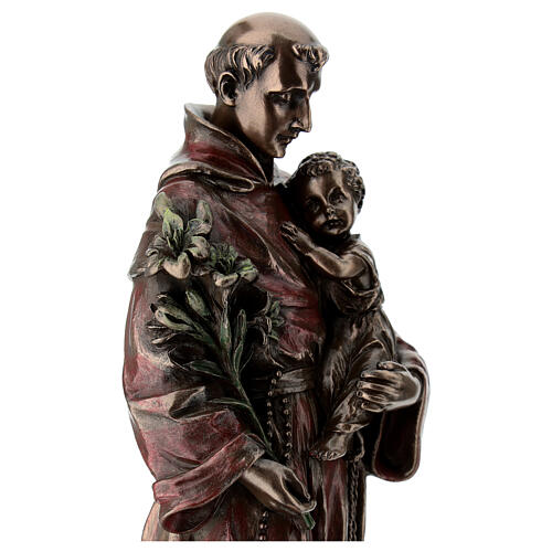 San Antonio da Padova con Gesù bambino bronzato 20 cm Veronese Design 6