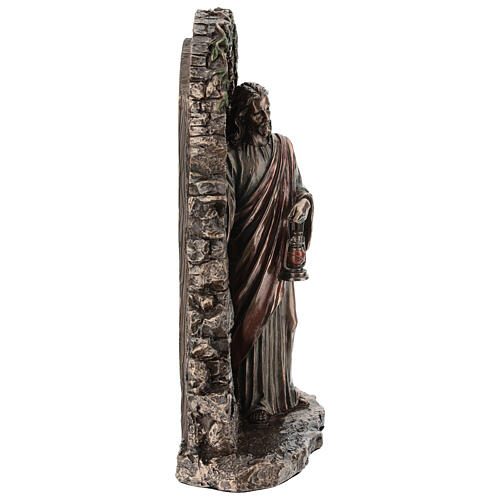 Jesus knocking on the door, bronzed resin, 10 in, Veronese Design 7