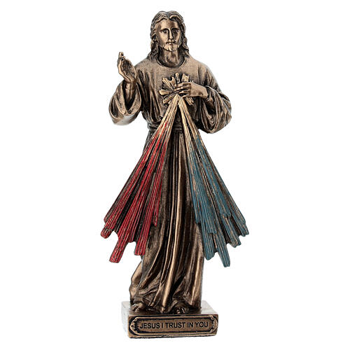 Divine Mercy, bronzed resin, 4 in, Veronese Design 1