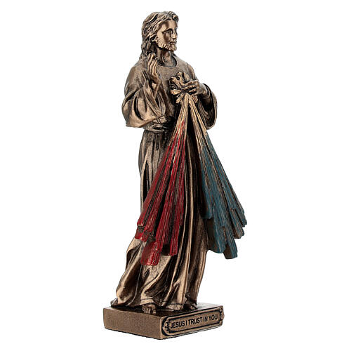 Divine Mercy, bronzed resin, 4 in, Veronese Design 3
