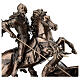 San Jorge con dragón estatua resina bronce 15 cm Veronese Design s2