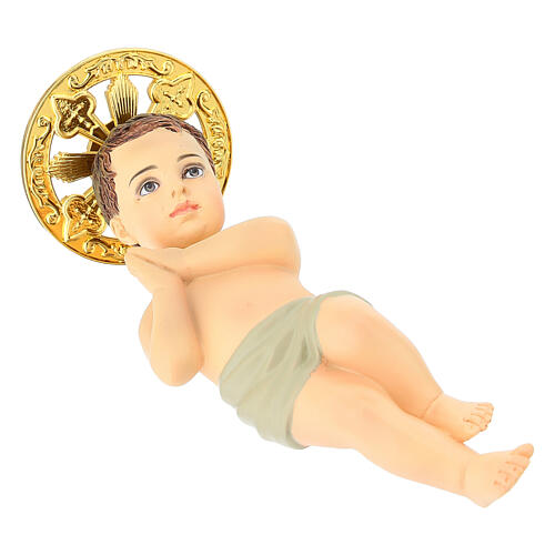 Baby Jesus figurine with Golden Halo 10 cm, Veronese Design 3