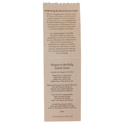 Baby Jesus figurine with Golden Halo 10 cm, Veronese Design 5