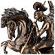 Saint George battles the dragon, bronzed resin, 12 in, Veronese Design s6