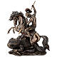 Saint Georges combat le dragon résine effet bronze 30 cm Veronese Design s1