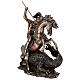 San Giorgio combatte drago resina bronzata 30 cm Veronese Design s7