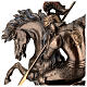 San Giorgio combatte drago resina bronzata 30 cm Veronese Design s8