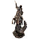 San Giorgio combatte drago resina bronzata 30 cm Veronese Design s9