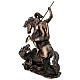 St. George statue battling dragon bronzed resin, 30 cm Veronese Design s5
