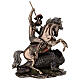 St. George statue battling dragon bronzed resin, 30 cm Veronese Design s10