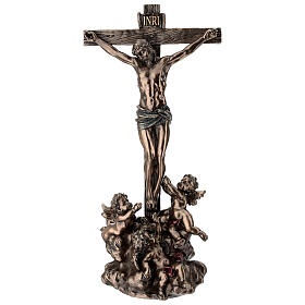 Gesù in croce e cherubini 30 cm Veronese Design