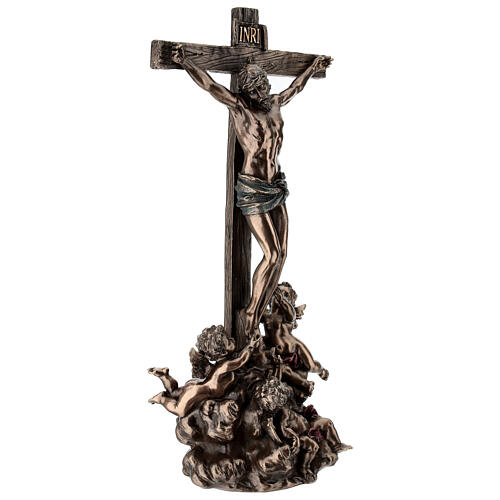 Jesus on the cross with cherubs statue, 30 cm Veronese Design 5
