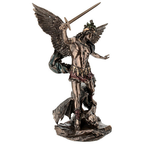 San Michele sconfigge il demone bronzato 30 cm Veronese Design 5