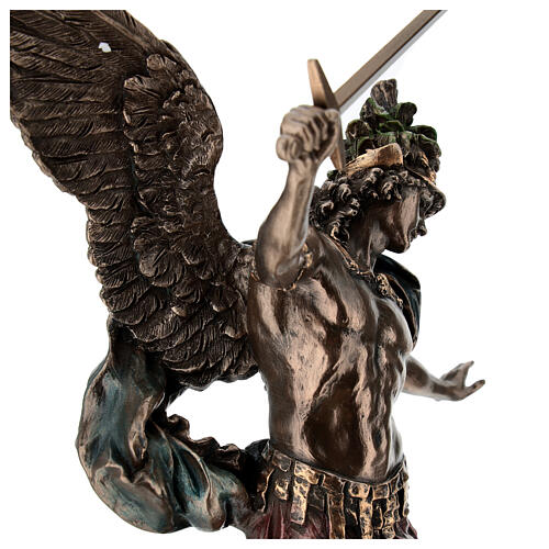 San Michele sconfigge il demone bronzato 30 cm Veronese Design 6