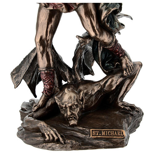 San Michele sconfigge il demone bronzato 30 cm Veronese Design 8