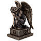 Kneeling weeping bronze angel statue 20 cm Veronese Design s3