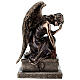 Kneeling weeping bronze angel statue 20 cm Veronese Design s7