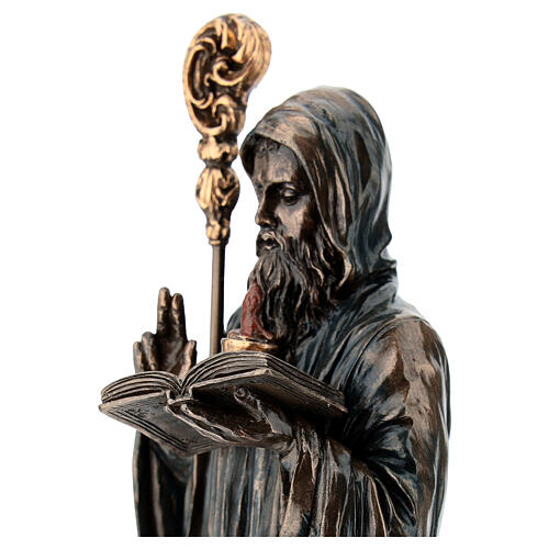 Heiliger Benedikt – bronzierte Resinfigur, 23 cm, Veronese Design 5