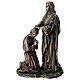 Jesus Blesses Kneeling Disciple Bronzed Statue, 20 cm Veronese Design s1