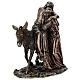 Der barmherzige Samariter – bronzierte Resinfigur, 20 cm, Veronese Design s1