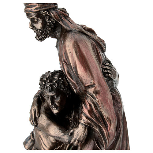 Der verlorene Sohn – bronzierte Resinfigur, 20 cm, Veronese Design 6
