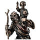 Heiliger Christophorus – bronzierte Resinfigur, 20 cm, Veronese Design s2