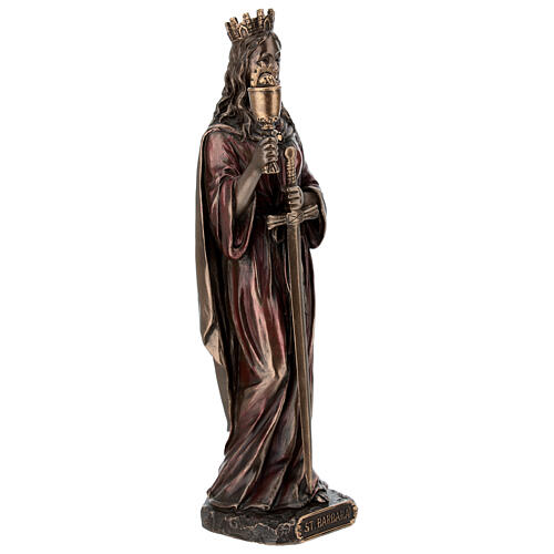 Santa Bárbara bronceada 20 cm Diseño Veronese 5