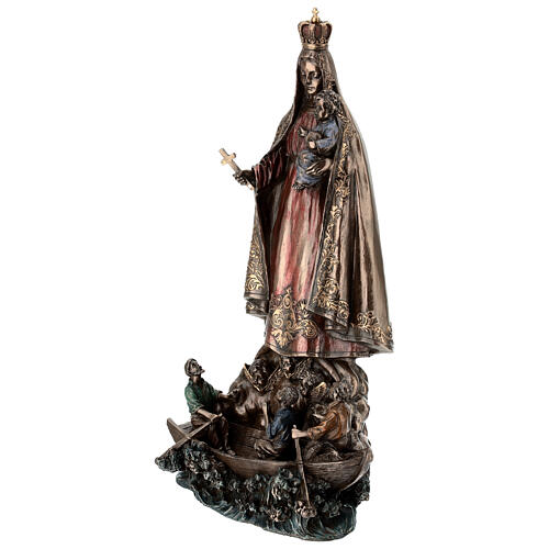 Nuestra Señora de la Caridad resina bronceada 35 cm Diseño Veronese 3