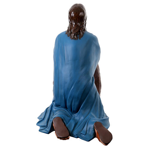 Jesus im Gebet am Ölberg, Statue und Fels aus handbemaltem Fiberglas, Italien 16