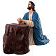Jesus im Gebet am Ölberg, Statue und Fels aus handbemaltem Fiberglas, Italien s5
