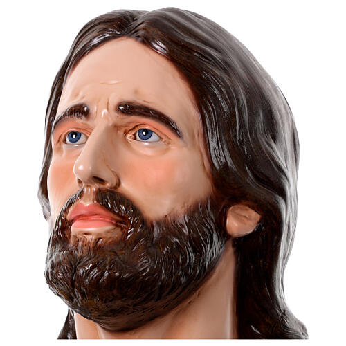 Jesus com rocha Getsêmani em oração em fibra de vidro pintada 4