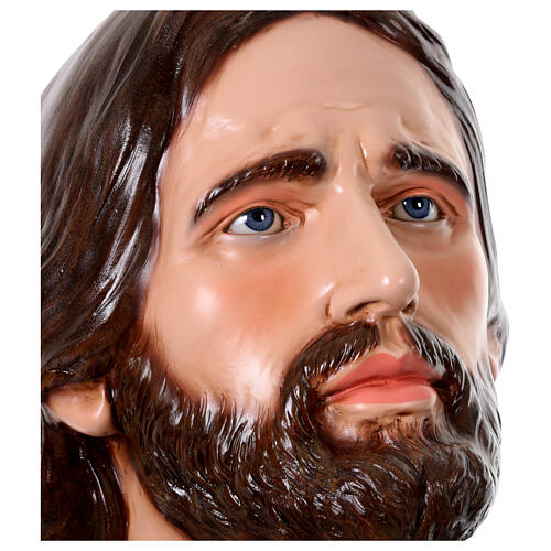 Jesus com rocha Getsêmani em oração em fibra de vidro pintada 7