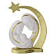 Statuette Sainte Famille avec étoile or 13x10 cm résine Valenti s1