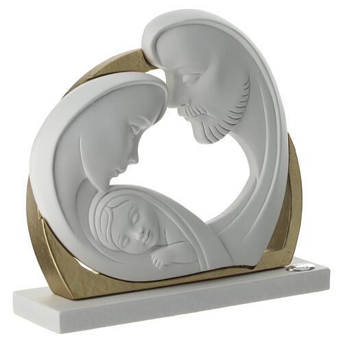 Matte Gold Arch Holy Family Statue, Valenti 15x18x5 cm 3