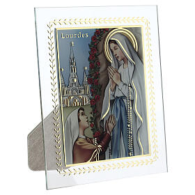 Cadre en verre Notre-Dame de Lourdes Valenti 20x15 cm