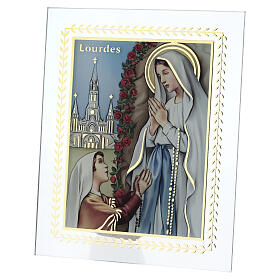 Quadro vidro Nossa Senhora de Lourdes Valenti 20x15 cm
