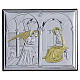 Annunciation picture small silver bilaminate, Valenti 8x10 cm s1