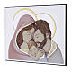 Coloured enameled Holy Family by Valenti, 10x12x0.4 in, silver bilaminate s2