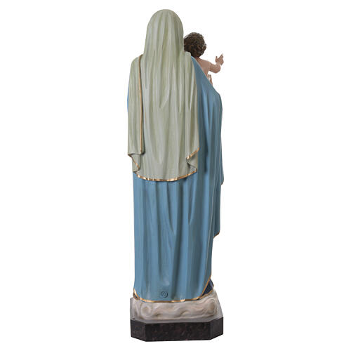 Reina de los Apóstoles con ojos de vidrio estatua 120 cm de fibra de vidrio 15