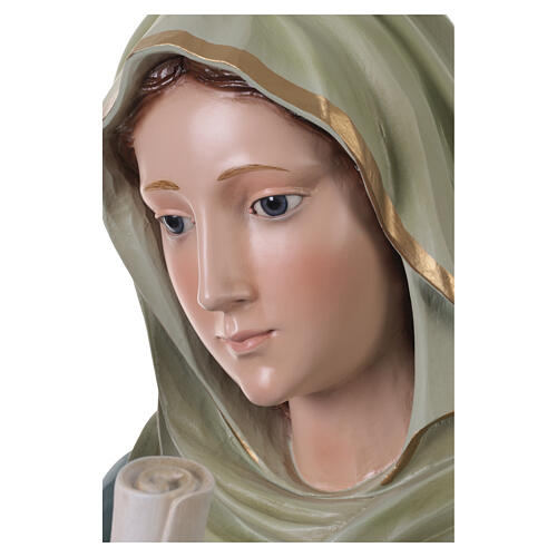 Our Lady Queen of the Apostles statue in fiberglass, 120 cm with glass eyes 3