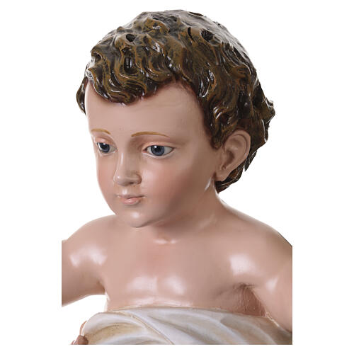 Our Lady Queen of the Apostles statue in fiberglass, 120 cm with glass eyes 4