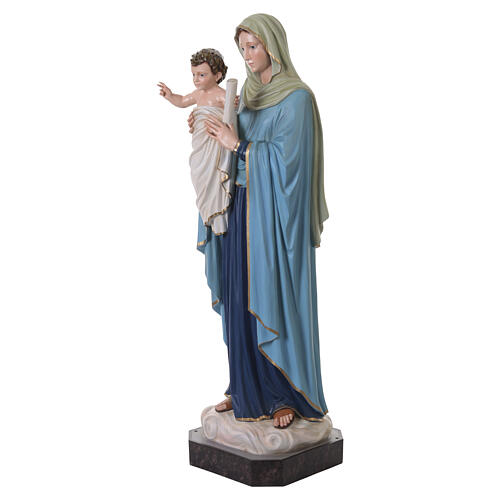 Our Lady Queen of the Apostles statue in fiberglass, 120 cm with glass eyes 6