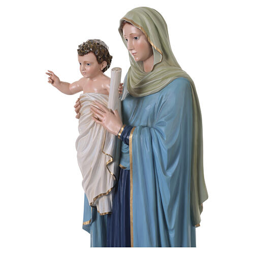 Our Lady Queen of the Apostles statue in fiberglass, 120 cm with glass eyes 7