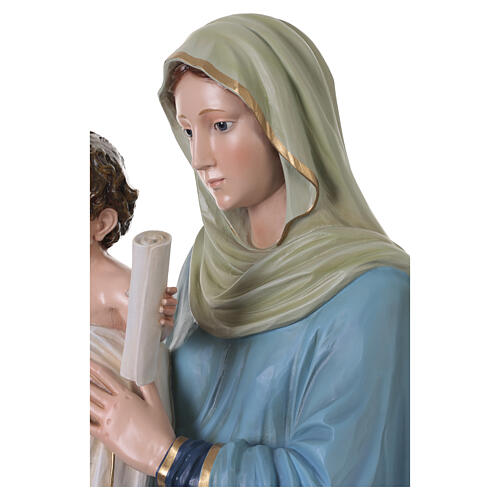 Our Lady Queen of the Apostles statue in fiberglass, 120 cm with glass eyes 9