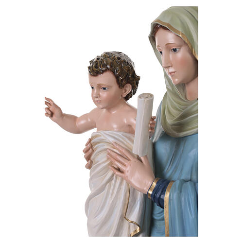 Our Lady Queen of the Apostles statue in fiberglass, 120 cm with glass eyes 11