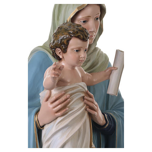 Our Lady Queen of the Apostles statue in fiberglass, 120 cm with glass eyes 12