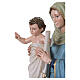 Our Lady Queen of the Apostles statue in fiberglass, 120 cm with glass eyes s11