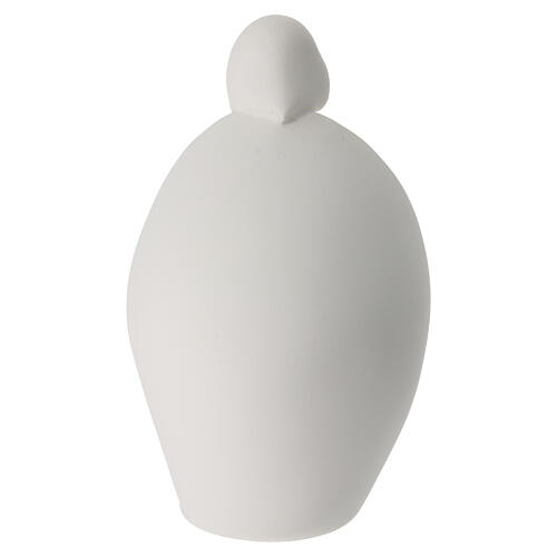 Sacra Famiglia resina bianca con Gesù Bambino argentato 11 cm 5