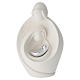 Holy Family in white resin with silvered Baby Jesus, 11 cm s1