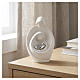 Holy Family in white resin with silvered Baby Jesus, 11 cm s2